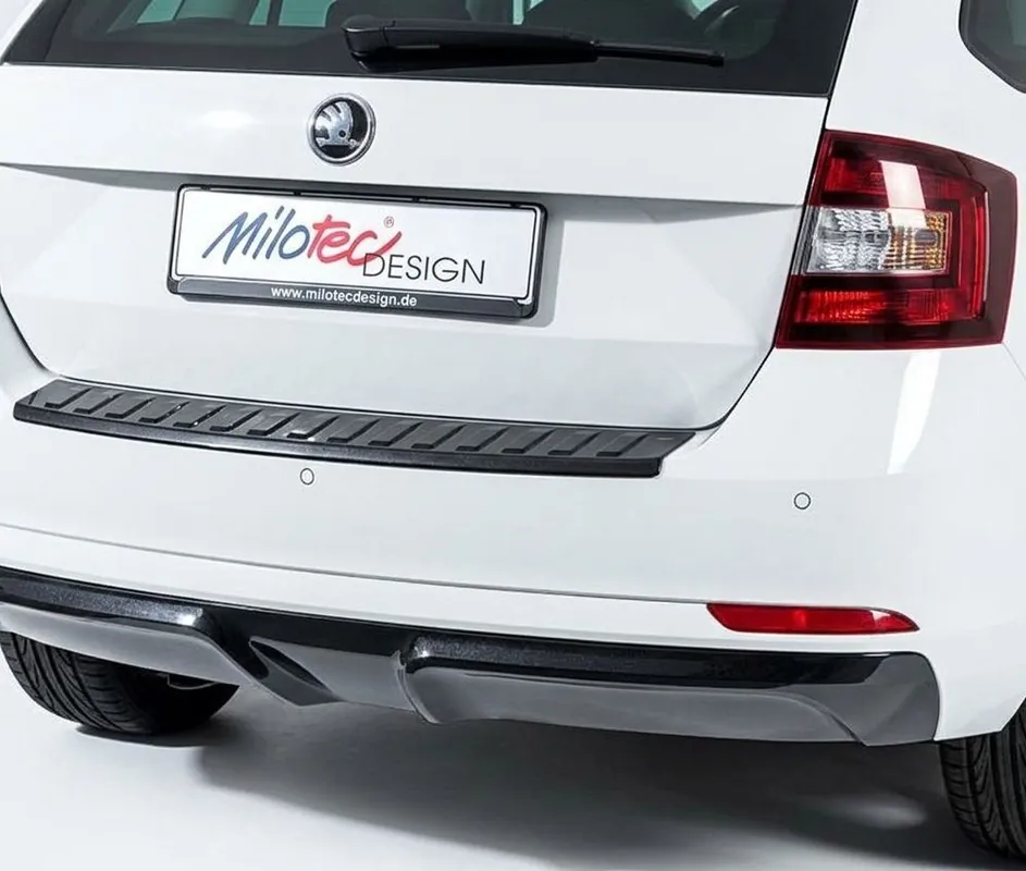 Vysoce Kvalitní Plastový kryt prahu zadních dveří Škoda Rapid Spaceback (2013 - 2019) černý - Milotec