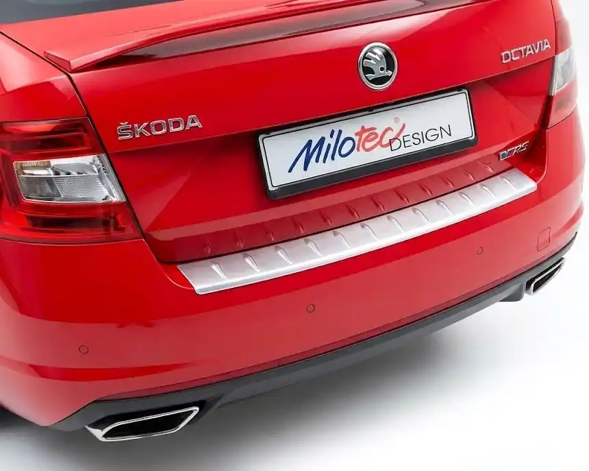 Novinka Kryt prahu pátých dveří Škoda Octavia III RS Liftback (2013 - 2019) stříbrný MILOTEC