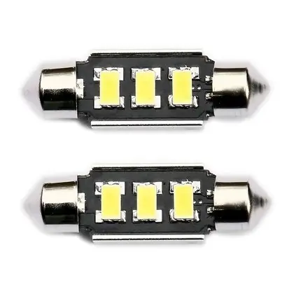 Novinka CAN-BUS sufitové žárovky s chladičem 3 SMD LED - délka 41 mm - bílá (2 ks) - Vertex
