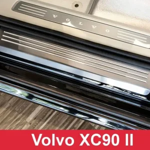 Prahové nerezové lišty Volvo XC90 (od roku 2014>) - matné - Avisa Vysoce Kvalitní