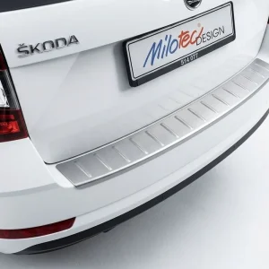Plastový kryt prahu zadních dveří Škoda Octavia III Combi Facelift (2017 - 2020) stříbrný MILOTEC Víkendová Akce