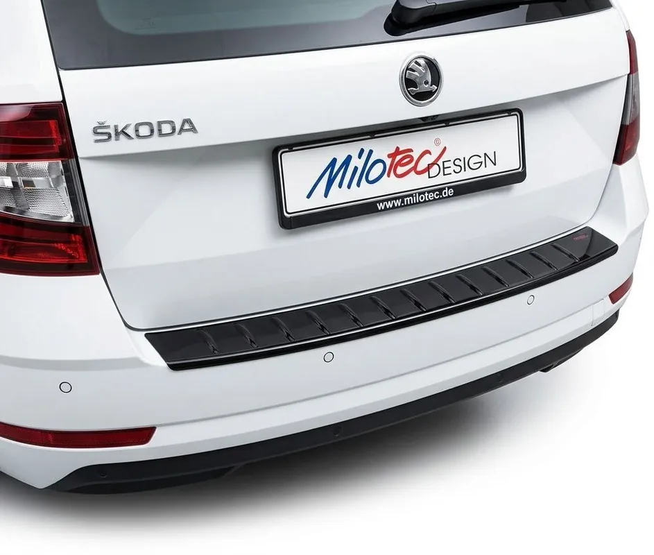 Plastový kryt prahu zadních dveří Škoda Octavia III Combi Facelift (2017 - 2020) černý MILOTEC Speciální Cena
