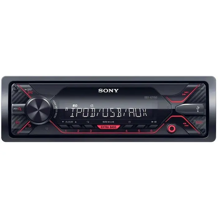 Objednat Nyní Autorádio Sony model DSXA210UI.EUR, 1DIN s USB - červené