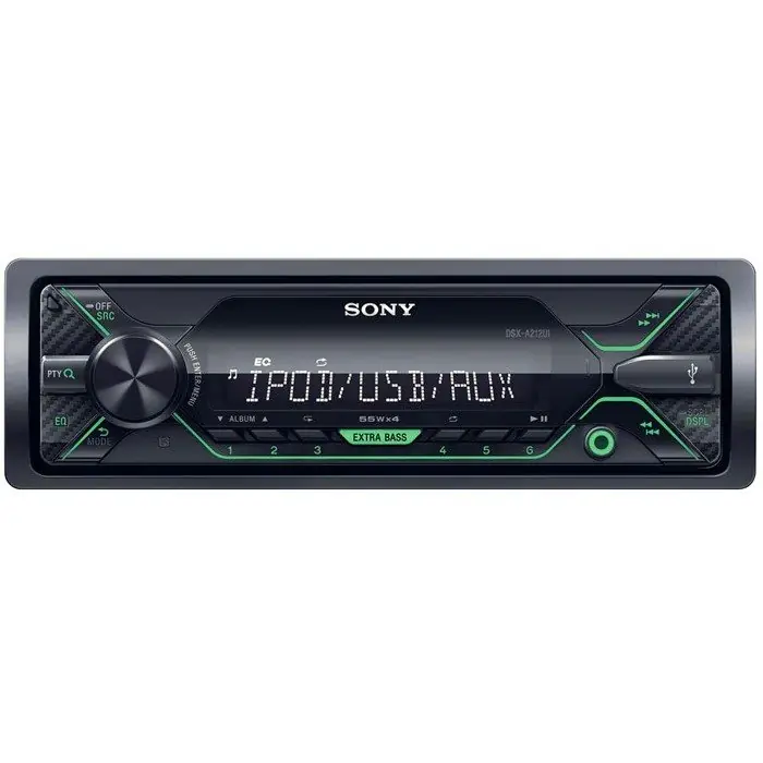 Autorádio Sony model DSXA212UI.EUR, 1DIN s USB - zelené Výhodná Nabídka