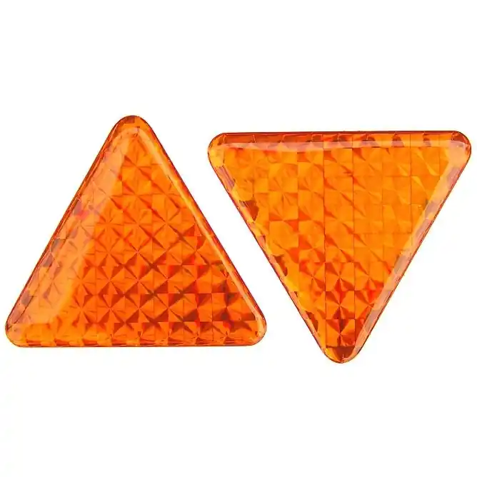 Cenová Bomba 3D trojúhelníkové pružné oranžové gelové odrazky, 58 x 58 mm, 2 ks