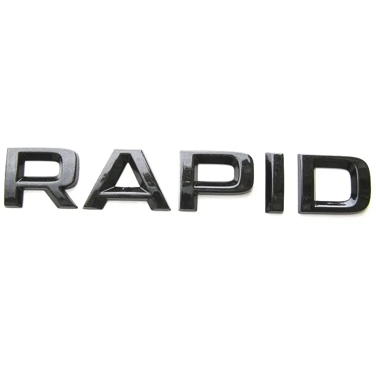 Zadní nápis RAPID - Škoda Rapid (2012 - 2019) - originál v BLACK stylu MONTE CARLO Akční Cena