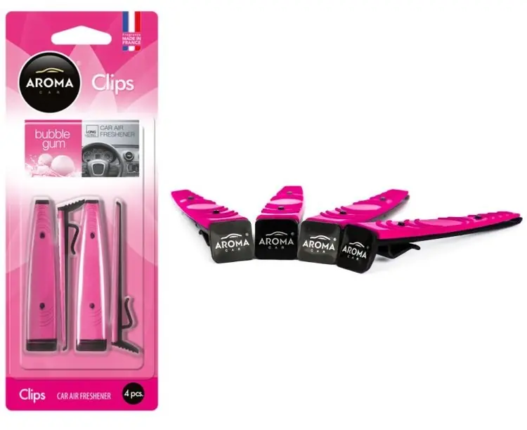 Vůně do auta - osvěžovač vzduchu - Clips Aroma Car - Bubble Gum Finální Výprodej
