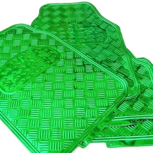Cenová Bomba ALU autokoberce s imitací plechu J-TEC, zelené, hliníkový design
