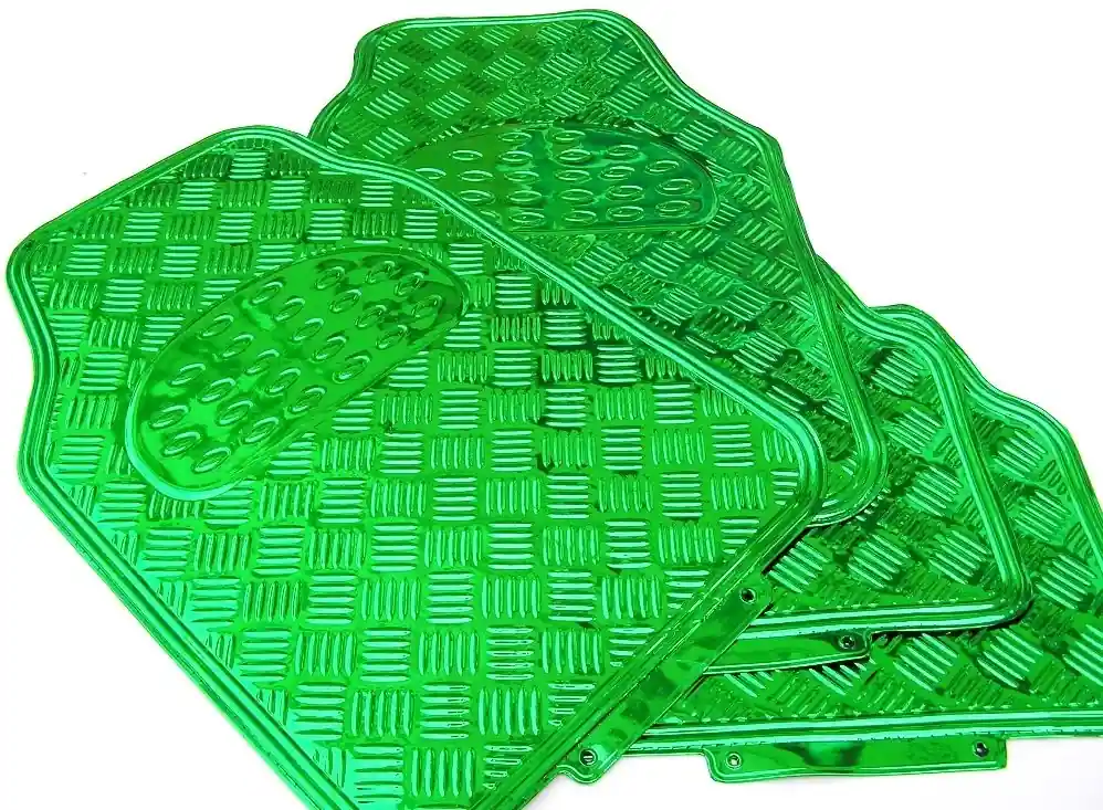 Cenová Bomba ALU autokoberce s imitací plechu J-TEC, zelené, hliníkový design