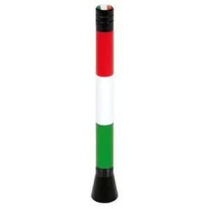 Anténní prut na auto s italskou vlajkou - závit M5 - s redukcemi M5 a M6 - Lampa Italy Aktuální