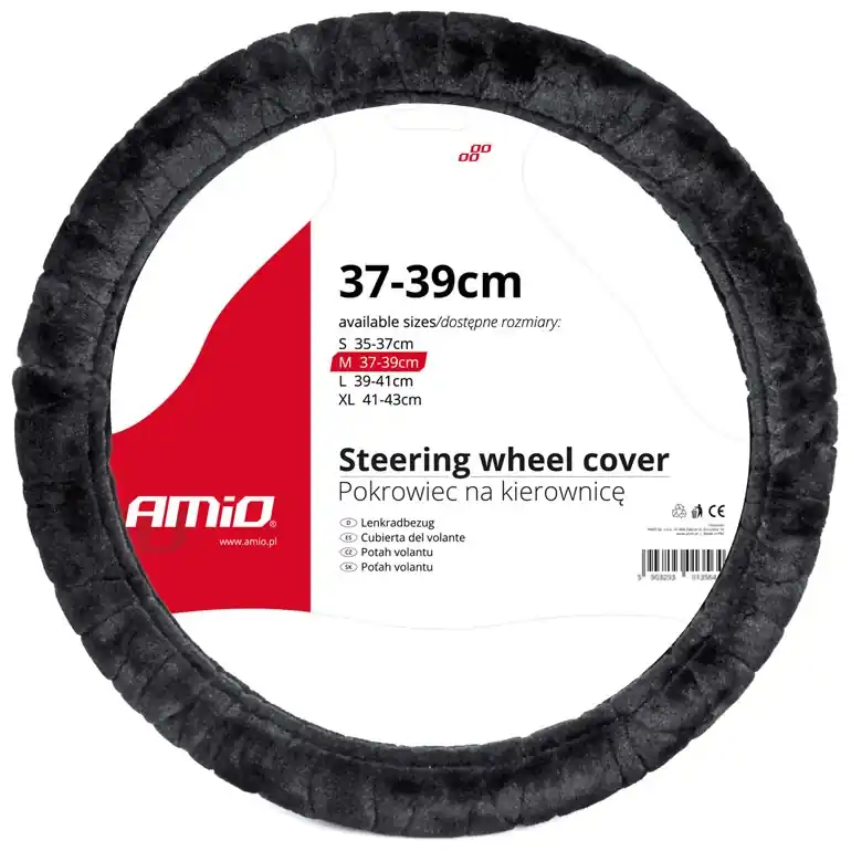 Top Prodej Chlupatý potah volantu 37 - 39 cm AMIO, černý