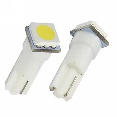 LED žárovky T5 12V do palubní desky - SMD LED bílé (2 ks) - Vertex Akční Cena