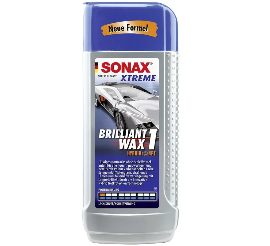Vosk na nové laky SONAX BRILLANT WAX 1 Hybrid NPT z řady XTREME, 500 ml Jen Po Omezenou Doba