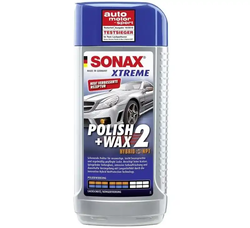 Leštěnka s voskem na starší laky SONAX XTREME POLISH + WAX 2 Hybrid NPT z řady XTREME, 500 ml Přímo Od Výrobce