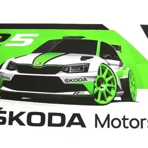 Cenová Bomba Samolepka Škoda Motorsport R5 - karikatura Škoda Fabia III - originál 000087703JM