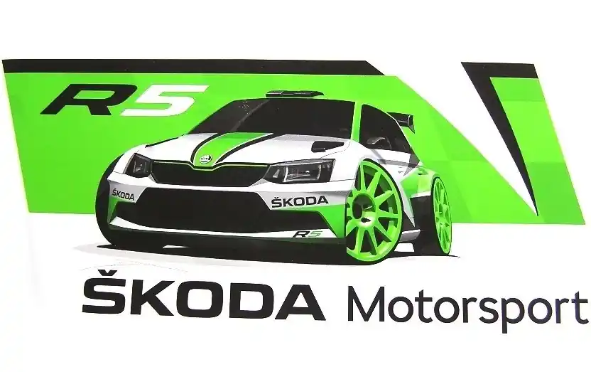 Cenová Bomba Samolepka Škoda Motorsport R5 - karikatura Škoda Fabia III - originál 000087703JM