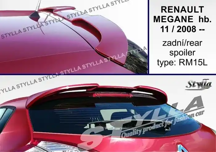 Střešní spoiler - stříška Renault Megane III Hatchback (2008 - 2015) - Stylla RM15L Koupit Online