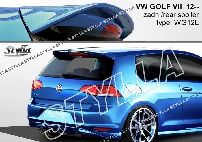 Střešní spoiler - stříška Volkswagen Golf VII Hatchback (2012 - 2019) - Stylla WG12L Přímo Od Výrobce