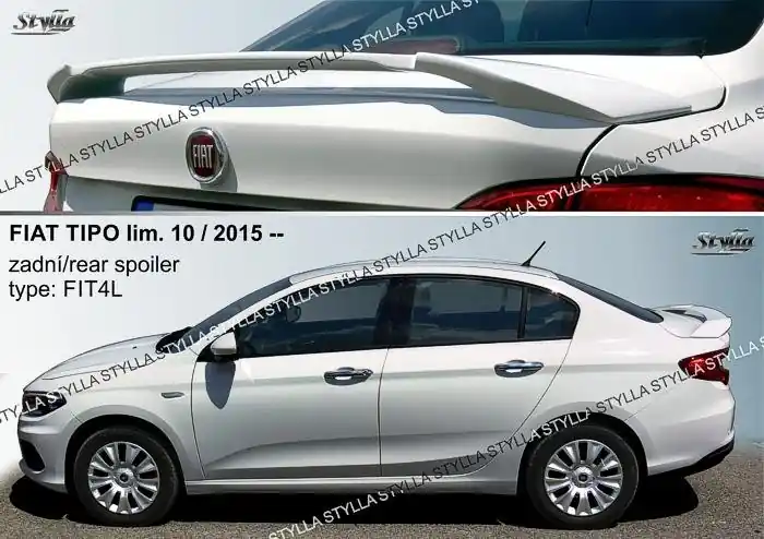 Zadní spoiler kufru Fiat Tipo Sedan (od roku 2015>) - Stylla FIT4L Omezená Nabídka