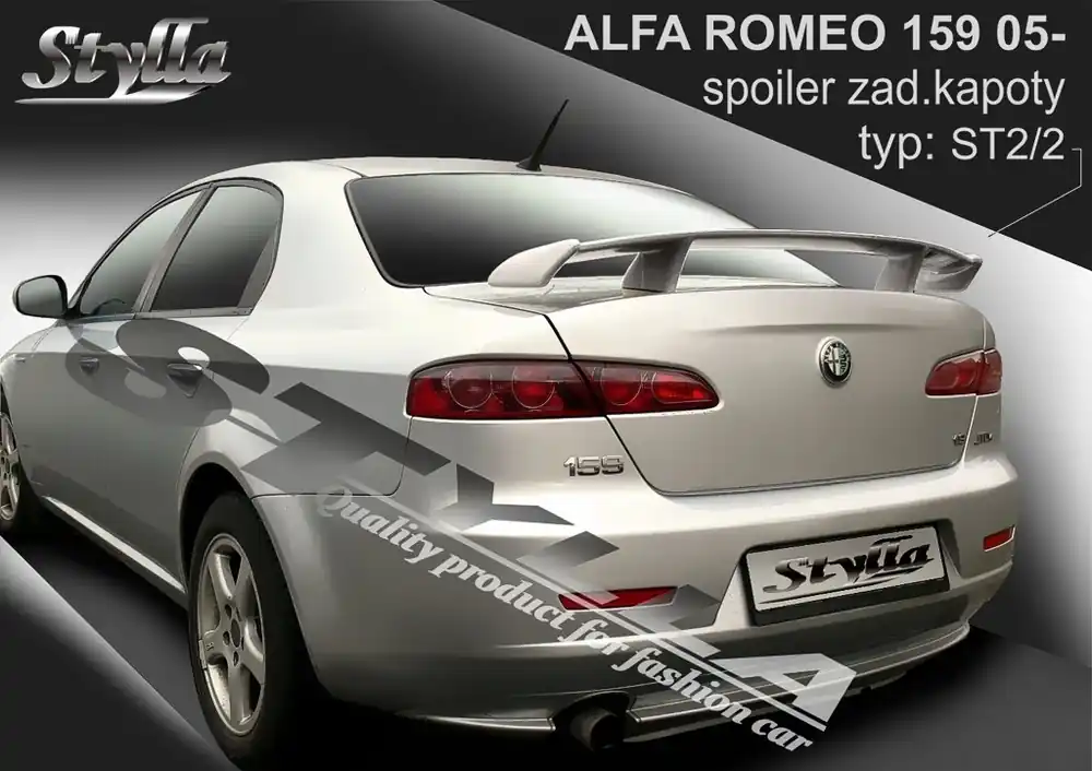 Zadní spoiler kufru Alfa Romeo 159 Sedan (2005 - 2011) - Stylla ST2/2L Sezónní Sleva