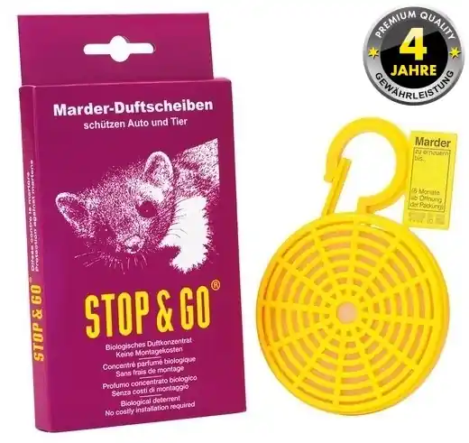 Ochrana kabelů proti zvěři STOP & GO, aromatická závěsná tabulka Ověřený
