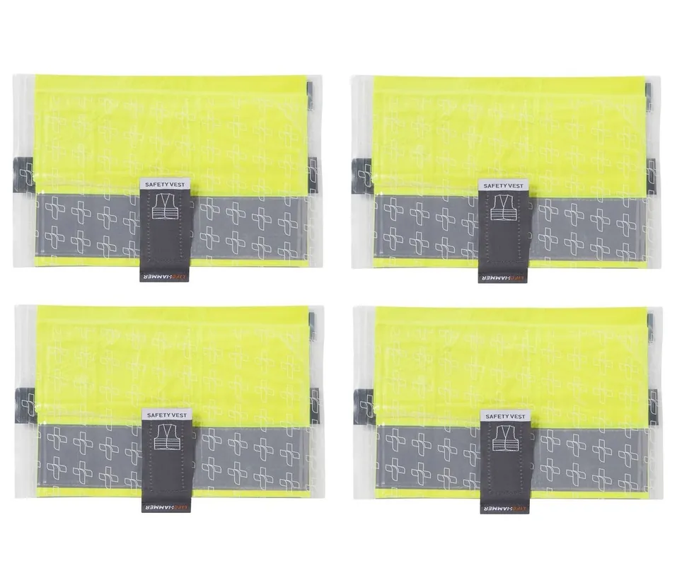 Odeslání Ihned Sada 4 ks bezpečnostních vest do auta LifeHammer SAFETY VEST ULTRA