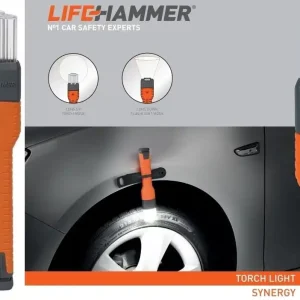 Expresní Doručení Bezpečnostní moderní LED svítilna do auta LifeHammer SAFETY TORCH OPTI-ON