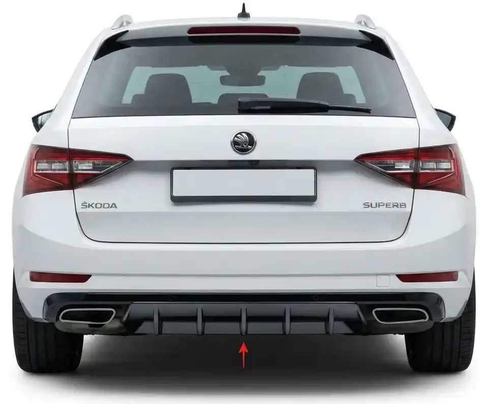 Nakupujte Hned Difuzor zadního nárazníku Škoda Superb III (2015 - 2024) černý MILOTEC