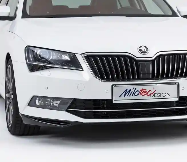 Levný Spoilery předního nárazníku Škoda Superb III (2015 - 2019) černé MILOTEC