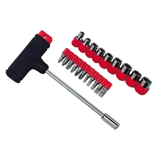 Novinka Sada nástrčkových klíčů a šroubovacích bitů LAMPA T HANDLE SET, 20 dílná sada
