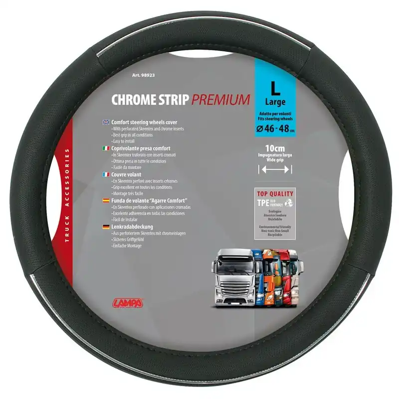 Speciální Cena Potah volantu 46 - 48 cm pro kamion LAMPA CROME STRIP TIR L