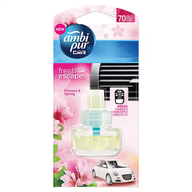Top Prodej Náhradní náplň vůní Ambi Pur Car, vůně Flowers and Spring, 7 ml
