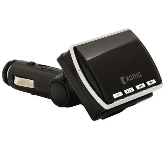 Cenově Výhodný FM MP3 modulátor - transmitter Konig CSFMTRANS100BL