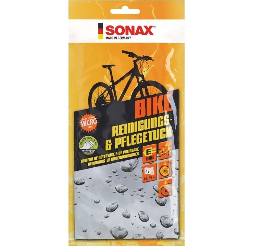Čistící vlhčená mikrovláknová utěrka pro čištění bicyklu BIKE - Sonax Top Prodej