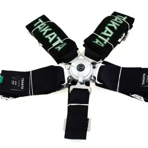 Pětibodový bezpečnostní pás 3" (75 mm) - replika pásů TAKATA Drift - černé Speciální Cena