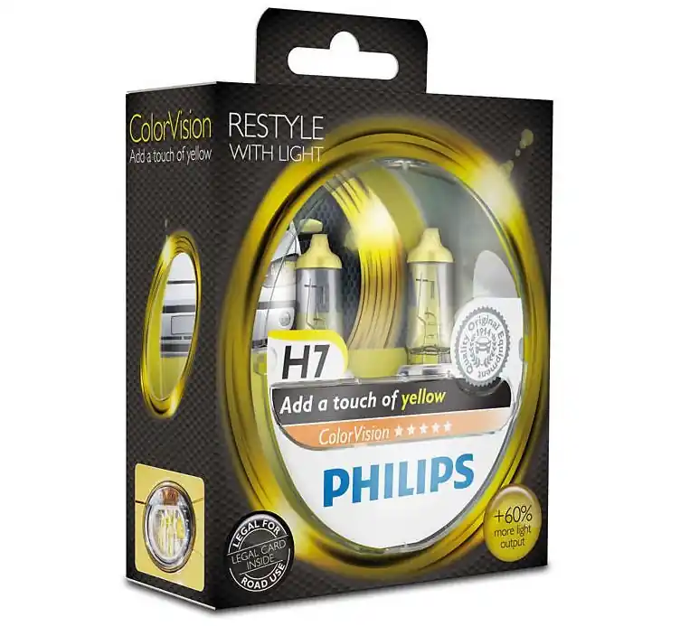 Akční Cena Žárovky H7 Philips ColorVision YELLOW (DUO BOX 2 ks)