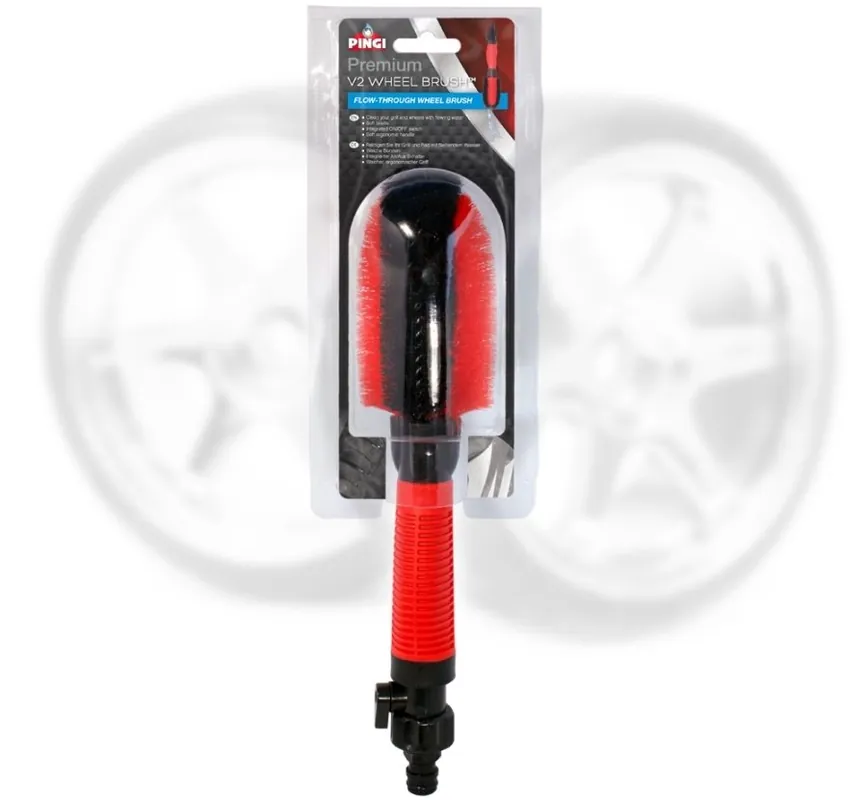 Mycí průtokový kartáč na kola PINGI Premium V2 Wheel Brush™ Levný