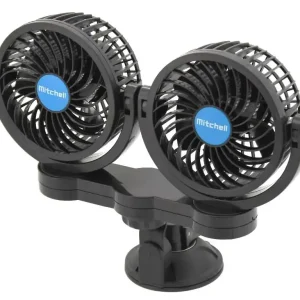 Ventilátor do auta na přísavku 12V COMPASS MITCHELL DUO, 2x108 mm Kup Teď