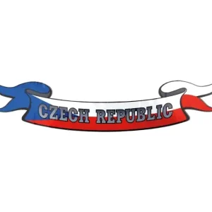 Samolepka na auto s motivem české vlajky s nápisem CZECH REPUBLIC - Avisa Akční Cena