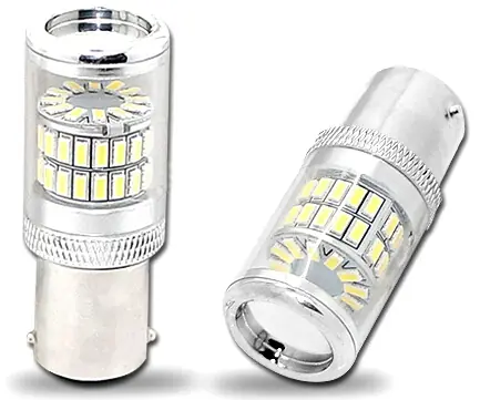 LED žárovky BAU15S, 48x LED Epistar 3014 + zrcátko, bílé, 2 ks Zlevněný