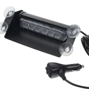 LED predátor do auta 6x3W, 12-24V, modrý s 26 režimy blikání, 210 mm STUALARM Omezená Nabídka