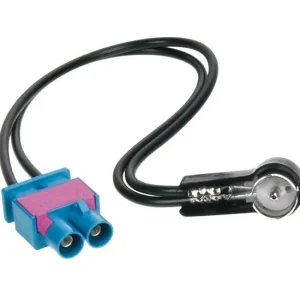 Originální Antenní adaptér dvojitá fakra M - ISO pro vozy Škoda, Audi, VW, Seat