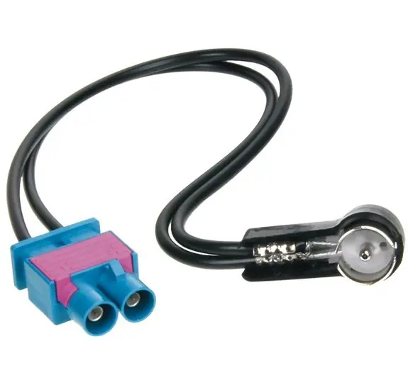 Originální Antenní adaptér dvojitá fakra M - ISO pro vozy Škoda, Audi, VW, Seat