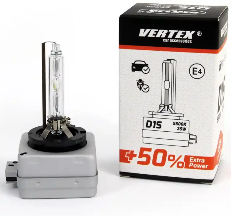 Xenonová výbojka D1S Extra Power 5500K + 50% (1 ks) - Vertex - Značkový