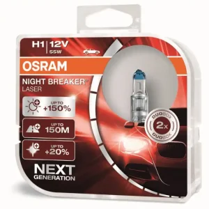 Akční Cena Žárovky H1 Osram Night Breaker Laser NEXT GENERATION +150% (DUO BOX 2 ks)