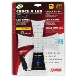 Svíticí kříž do auta TIR 24V LAMPA CROCE A LED, 81 LED Hit Sezóny