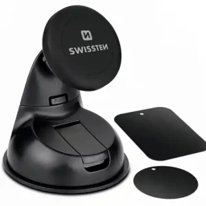 Magnetický držák telefonu s přísavkou na sklo nebo palubní desku SWISSTEN S-GRIP M1 Novinka