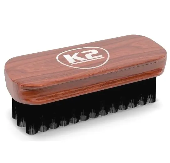 Kartáč na čištění kůže, textilu a gumy K2 AURON BRUSH, dřevěný Dokud Zásoby Vydrží