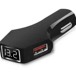 USB nabíječka do auta s voltmetrem 2x 2.1A s měřičem napětí AUTOMAX Akční Nabídka