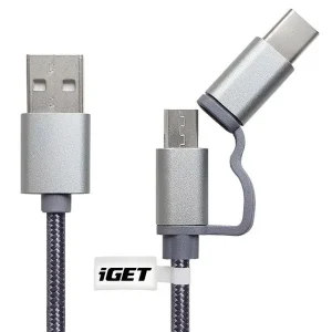 Odeslání Ihned Propojovací USB kabel s micro USB a USB-C konektorem - iGET